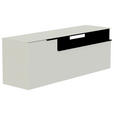 LOWBOARD  in 160/56/45 cm  - Schwarz/Weiß, Design, Glas/Holzwerkstoff (160/56/45cm) - Moderano