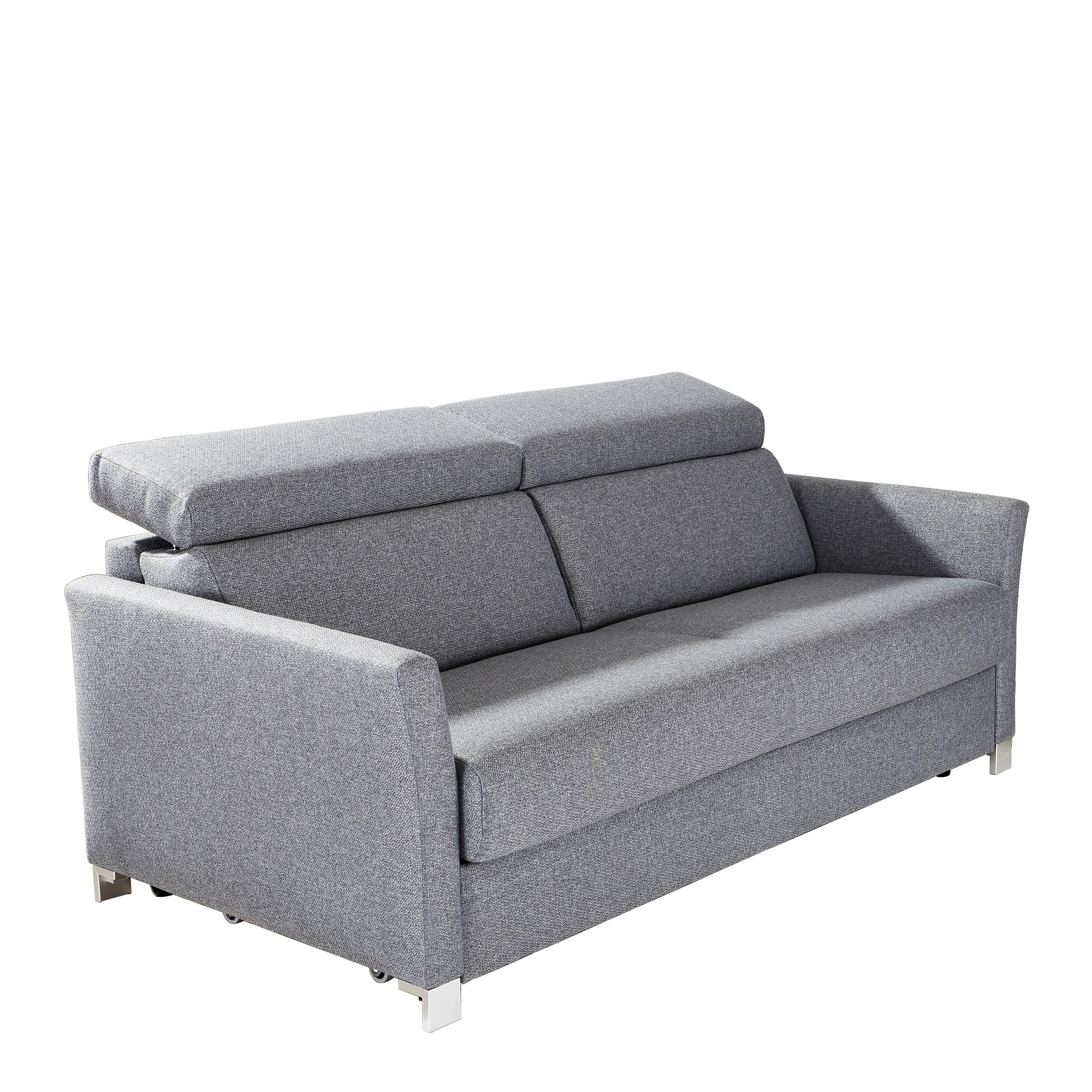 SCHLAFSOFA Flachgewebe Dunkelgrau  - Dunkelgrau/Silberfarben, Design, Holz/Textil (185/100/100cm) - Bali