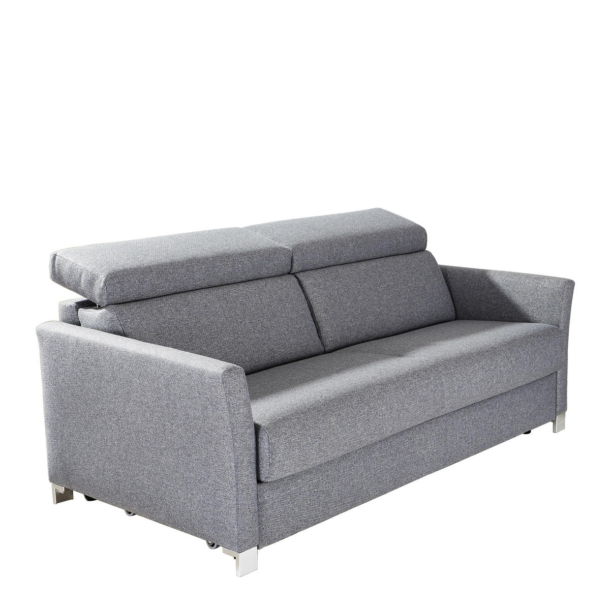 SCHLAFSOFA Flachgewebe Dunkelgrau  - Dunkelgrau/Silberfarben, Design, Holz/Textil (185/100/100cm) - Bali