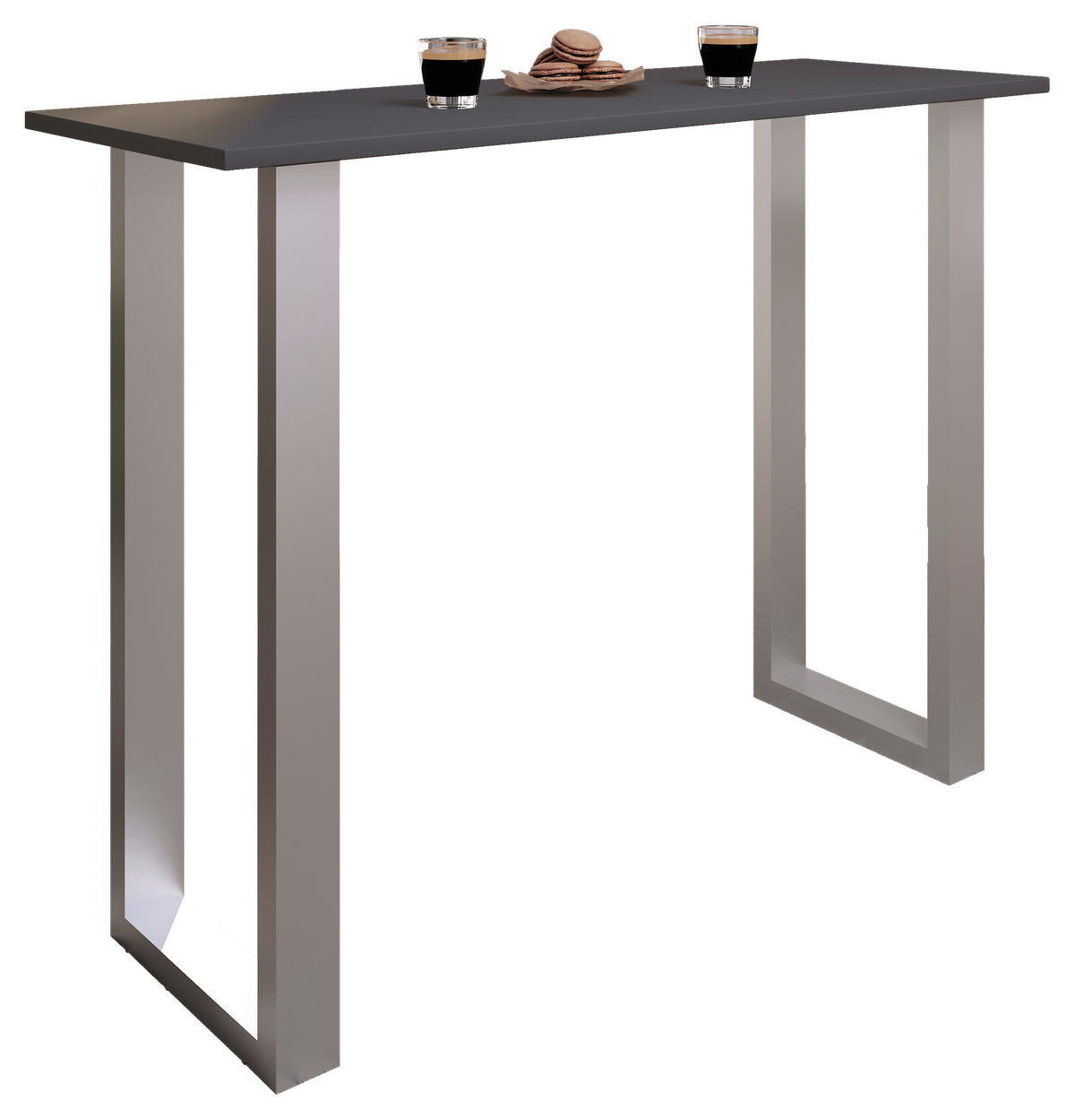 BARBORD i metall, trämaterial  140/102/50 cm  - silver/antracit, Klassisk, metall/trämaterial (140/102/50cm)