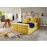 BOXSPRINGBETT Velours 140/200 cm INKL. Matratze, Topper - Gelb/Silberfarben, Design, Textil (140/200cm) - Carryhome