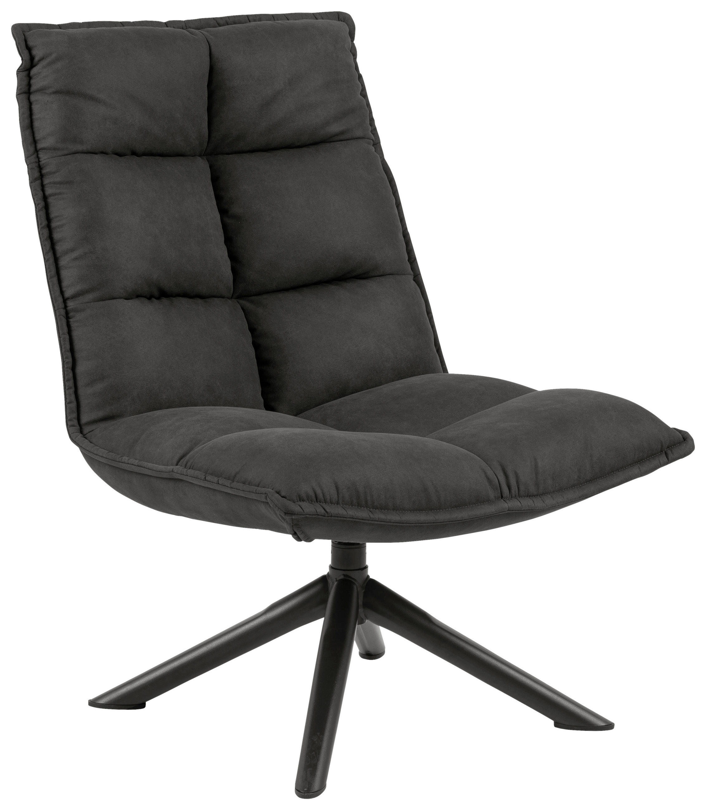 FÅTÖLJ i textil svart, antracit  - svart/antracit, Klassisk, metall/textil (82/70/95cm) - Hom`in