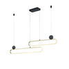 LED-HÄNGELEUCHTE 139/12/150 cm    - Messingfarben/Schwarz, Design, Metall (139/12/150cm) - Trio Leuchten