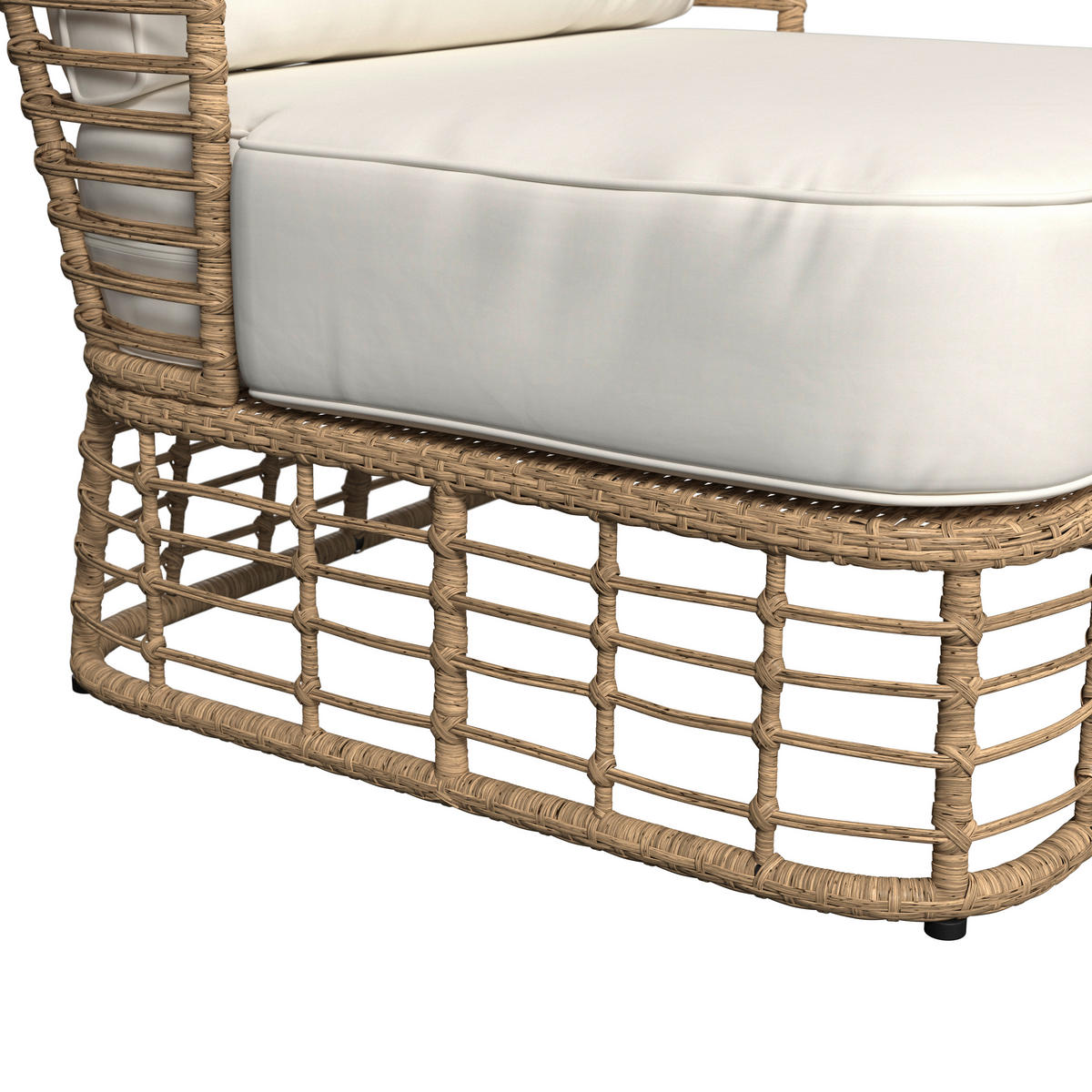 GARTEN-RELAXSESSEL 81/71/88 cm  - Beige/Creme, Natur, Kunststoff/Textil (81/71/88cm) - Ambia Garden