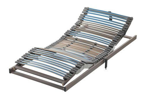 LATTENROST 90/200 cm Kopfteil, Fußteil, Mittelzone verstellbar, Buche  - Blau/Braun, Basics, Holz (90/200cm) - Dieter Knoll
