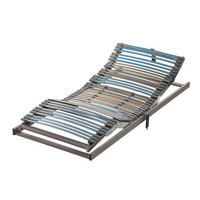LATTENROST 90/200 cm Kopfteil, Fußteil, Mittelzone verstellbar, Buche  - Blau/Braun, Basics, Holz (90/200cm) - Dieter Knoll