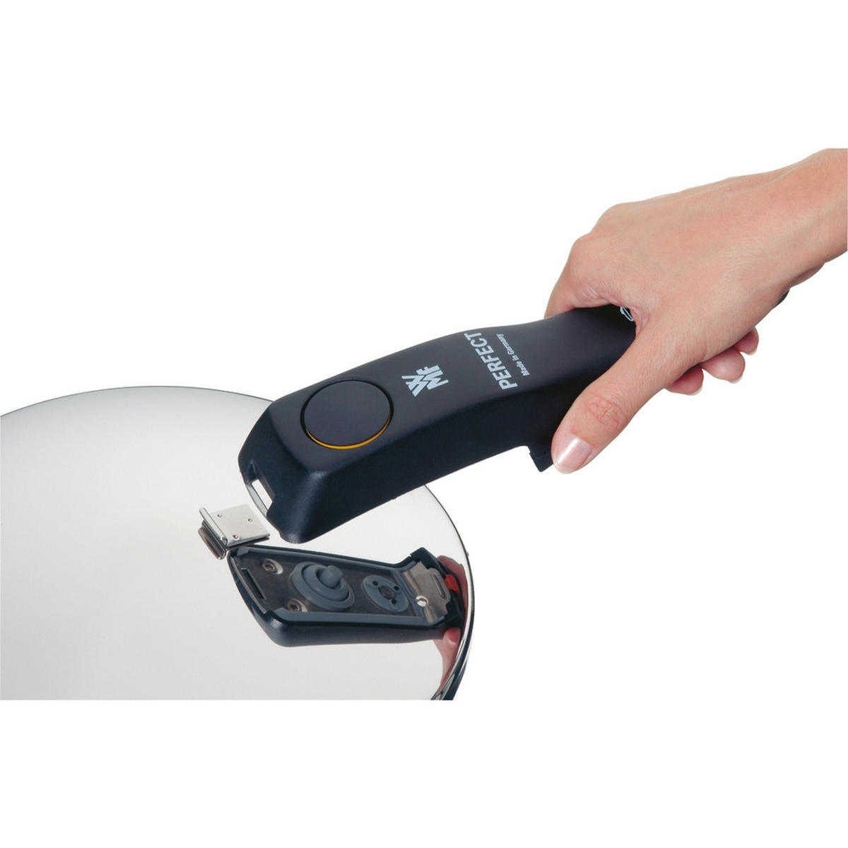 TRYCKKOKARE Perfect+ Pressure 6,5 l  - stålfärgad/svart, Design, metall/plast (6,5l) - WMF