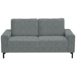 2-SITZER-SOFA  in Flachgewebe Grau  - Schwarz/Grau, Design, Textil/Metall (178/86/97cm) - Hom`in