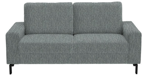 2-SITZER-SOFA  in Flachgewebe Grau  - Schwarz/Grau, Design, Textil/Metall (178/86/97cm) - Hom`in