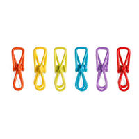 SVORKY NA SÁČKY - vícebarevná, Basics, kov (1,95/19/10cm) - Kikkerland