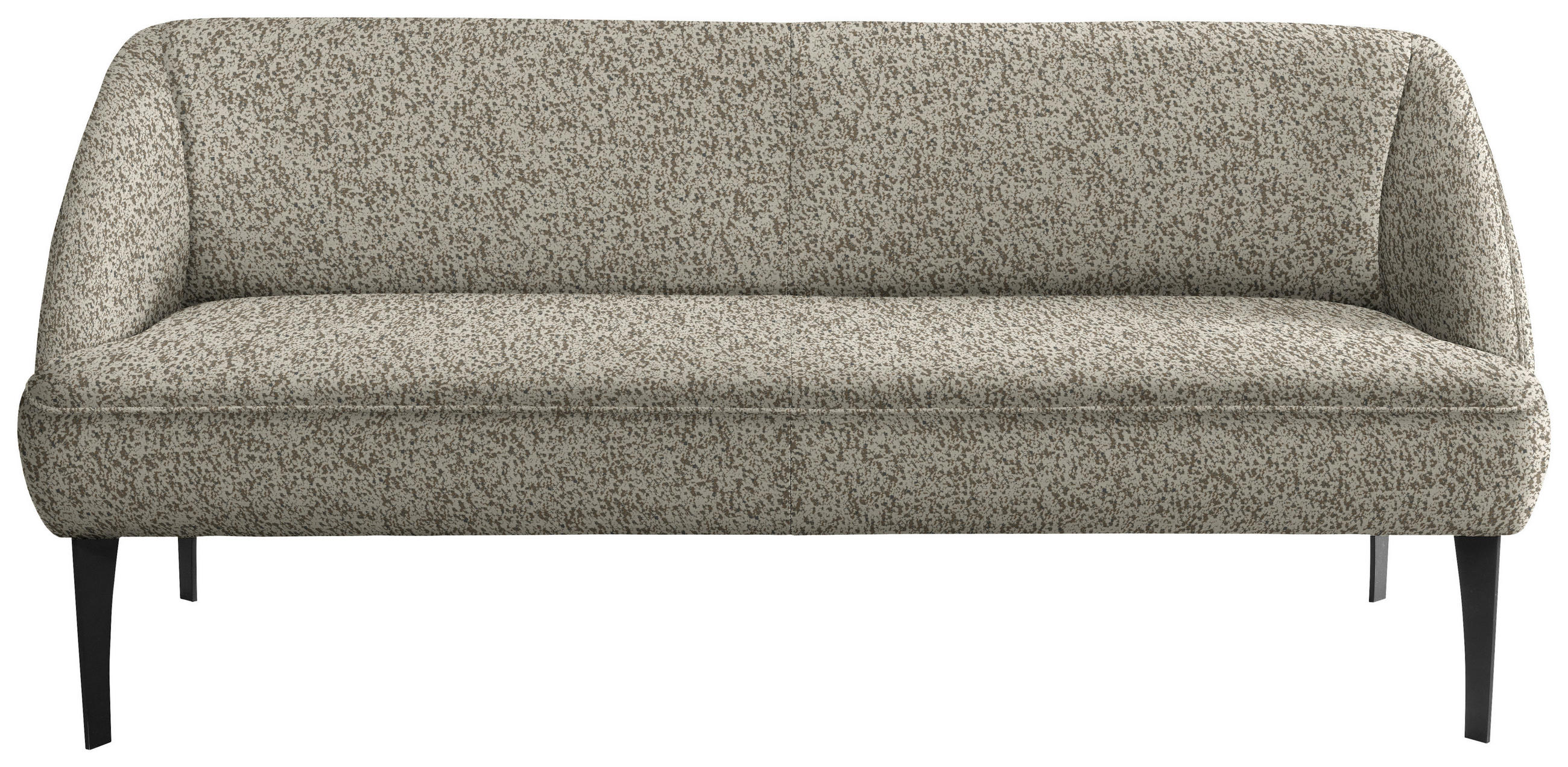SITZBANK 197/85/72 cm Chenille Braun, Beige Metall  - Beige/Schwarz, KONVENTIONELL, Textil/Metall (197/85/72cm) - Moderano