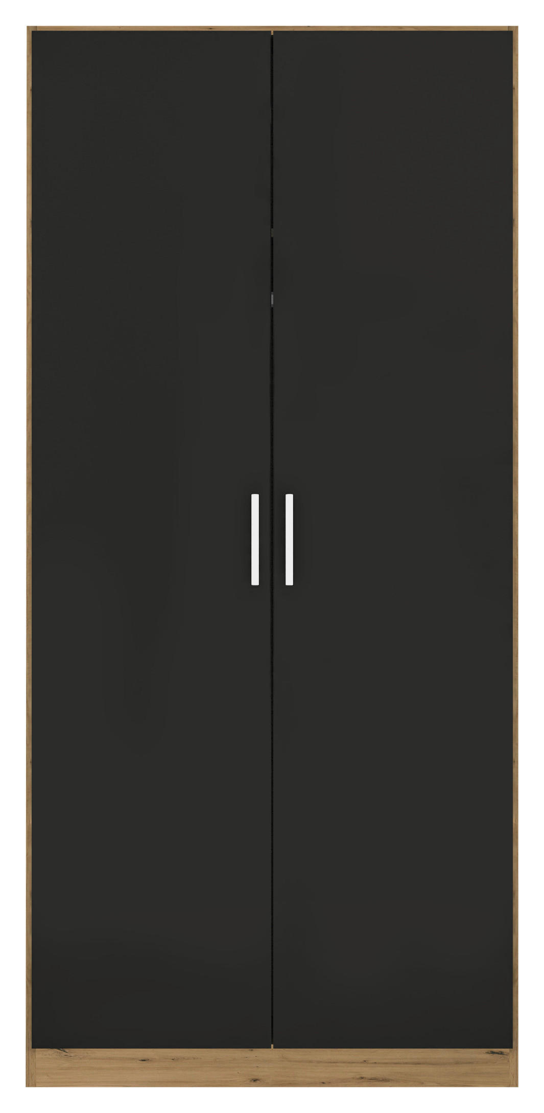 Thumbnail - Rauch Möbel Drehtürenschrank, Eiche Artisan, Grau, Holzwerkstoff, 1 Fächer, 91x197x54 cm, Blauer Engel, Made in Germany,...