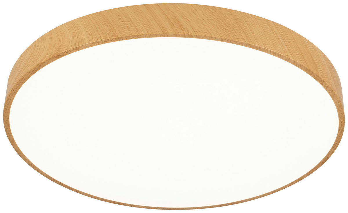 LED-DECKENLEUCHTE - Naturfarben/Weiß, Trend, Kunststoff/Metall (50/13cm) - Novel