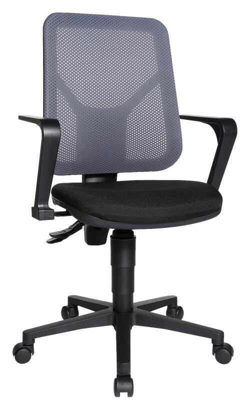 DREHSTUHL Flachgewebe, Netz Grau, Schwarz  - Schwarz/Grau, MODERN, Kunststoff/Textil (46/97-109/46cm) - Topstar