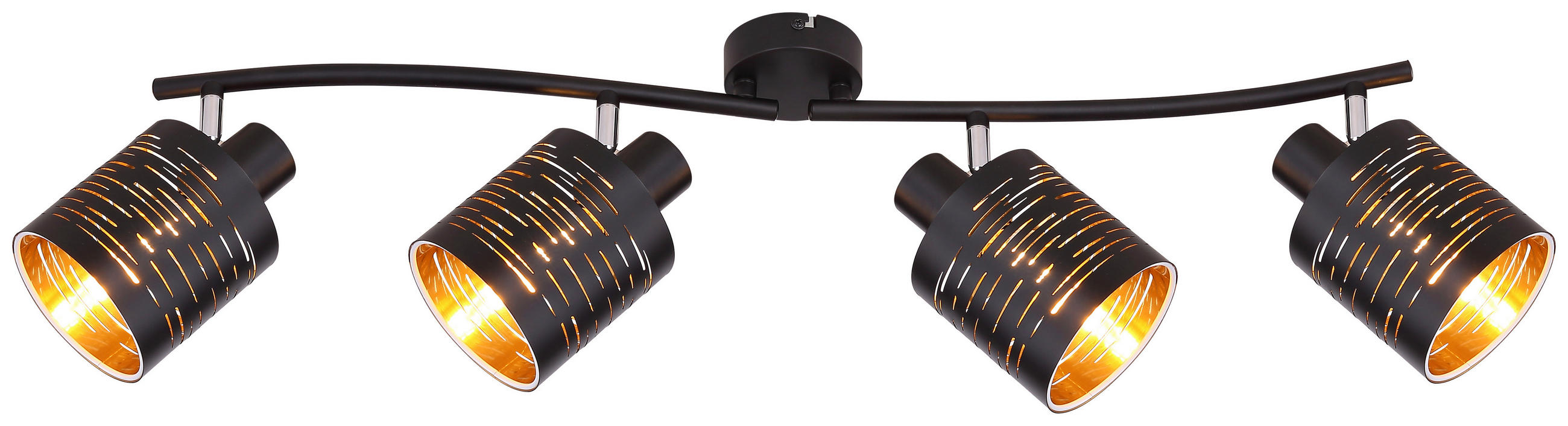 SPOTLIGHT 72/10/16 cm   - svart/guldfärgad, Design, metall/plast (72/10/16cm) - Globo