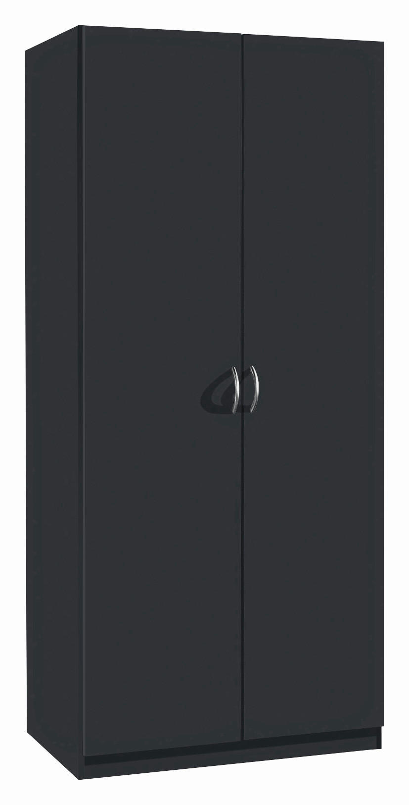 DREHTÜRENSCHRANK Grau  - Silberfarben/Grau, Design, Holzwerkstoff/Kunststoff (91/197/54cm) - Boxxx