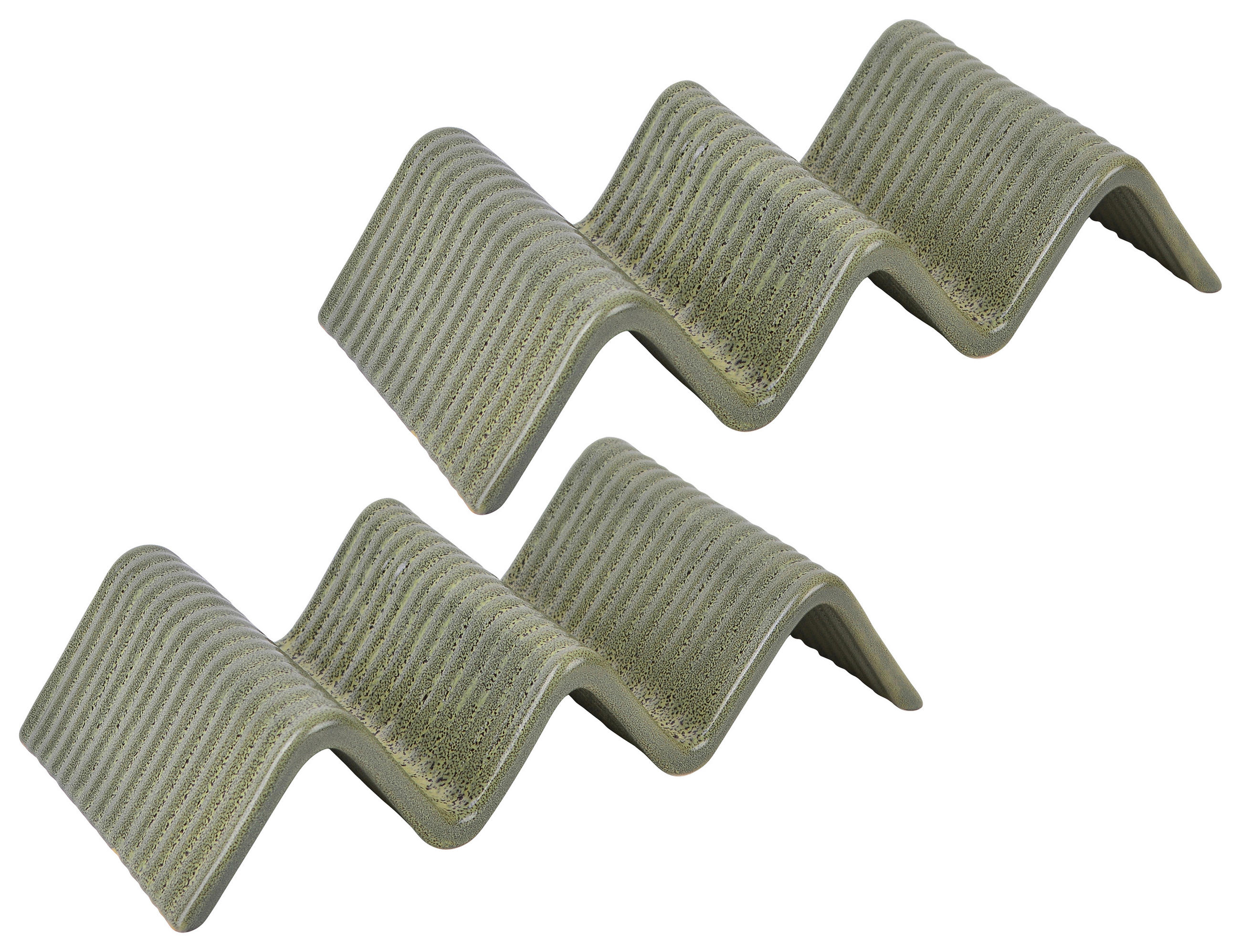 SERVIERSCHALENSET 2-teilig Streat Food   - Grün, Basics, Keramik (10,5/22cm) - Creatable