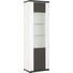 VITRINE in Graphitfarben, Weiß - Silberfarben/Schwarz, Design, Glas/Holzwerkstoff (65.1/206/41.6cm) - Xora VITRINE in Graphitfarben, Weiß - Silberfarben/Schwarz, Design, Glas/Holzwerkstoff (65.1/206/41.6cm) - Xora