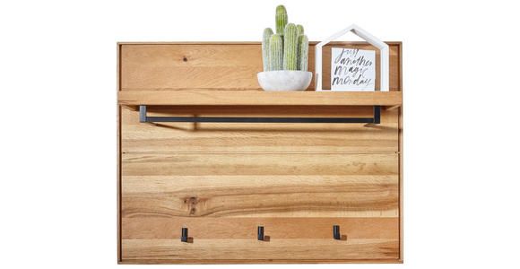 WANDGARDEROBE - Eichefarben, Natur, Holz/Metall (90/70/28cm) - Valnatura