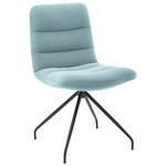 STUHL  in Cord Textil  - Schwarz/Hellblau, Design, Textil/Metall (52/88/66cm) - Dieter Knoll