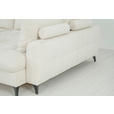 WOHNLANDSCHAFT Beige Chenille  - Beige/Schwarz, KONVENTIONELL, Textil/Metall (160/340/188cm) - Xora