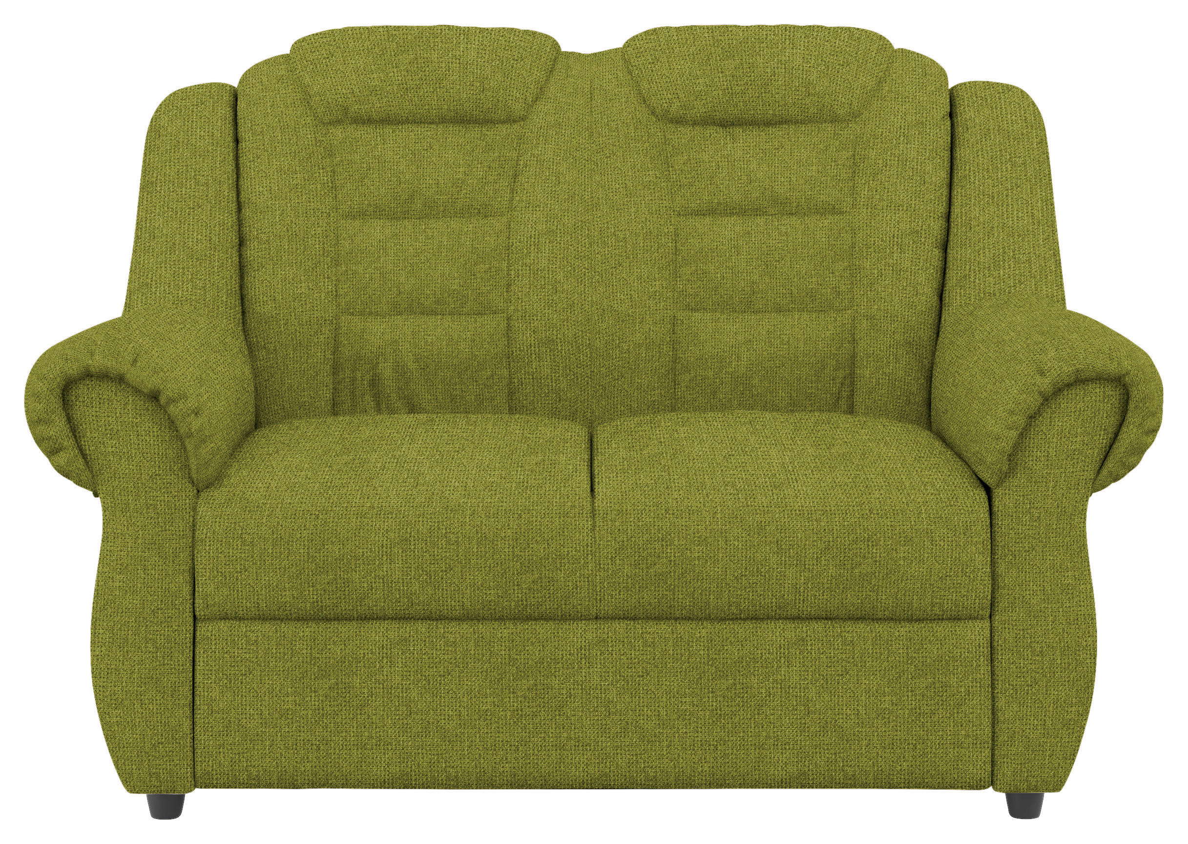 2-SITZER-SOFA Chenille Grün  - Schwarz/Grün, KONVENTIONELL, Kunststoff/Textil (145/102/101cm) - Livetastic