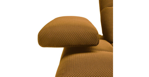 ECKSOFA in Struktur Senfgelb 313/233 cm - Senfgelb/Schwarz, Design, Kunststoff/Textil (313/233cm) - Emilio Belluti