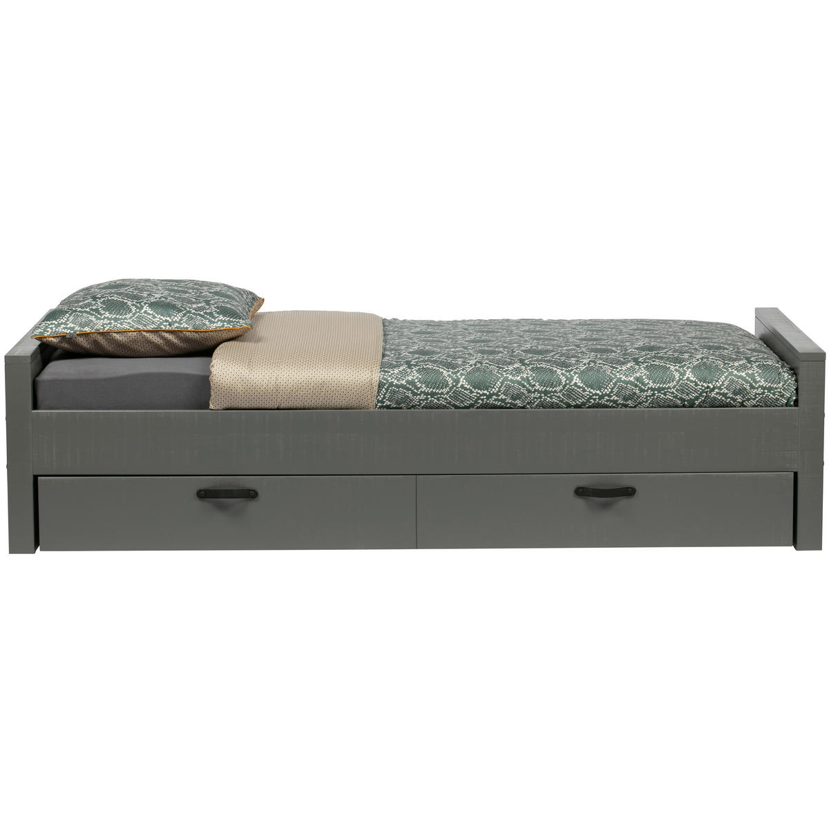 BETT 90/200 cm  in Grau  - Grau, Design, Holz (90/200cm) - Livetastic