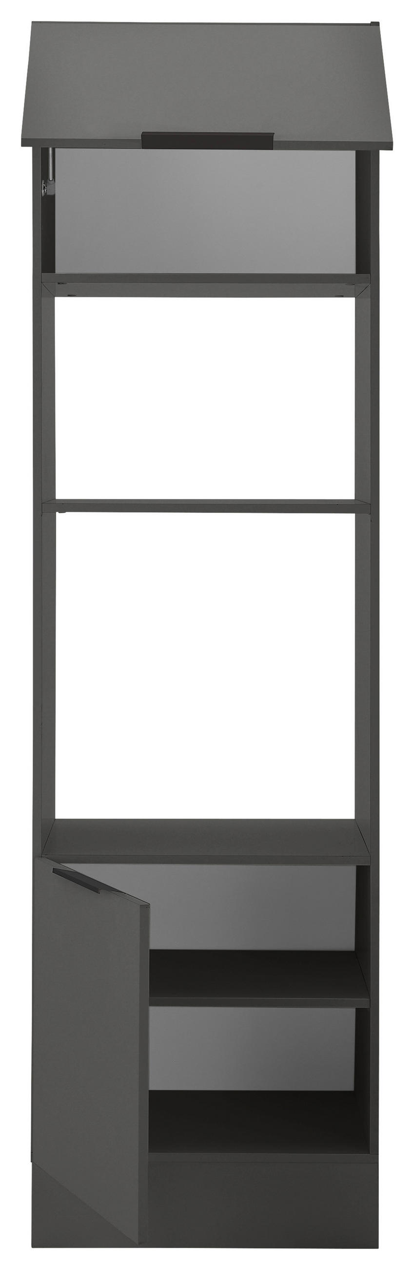 GERÄTEUMBAUSCHRANK 60/211/57 cm  in Graphitfarben  - Schwarz/Graphitfarben, Basics, Holzwerkstoff/Metall (60/211/57cm) - Xora