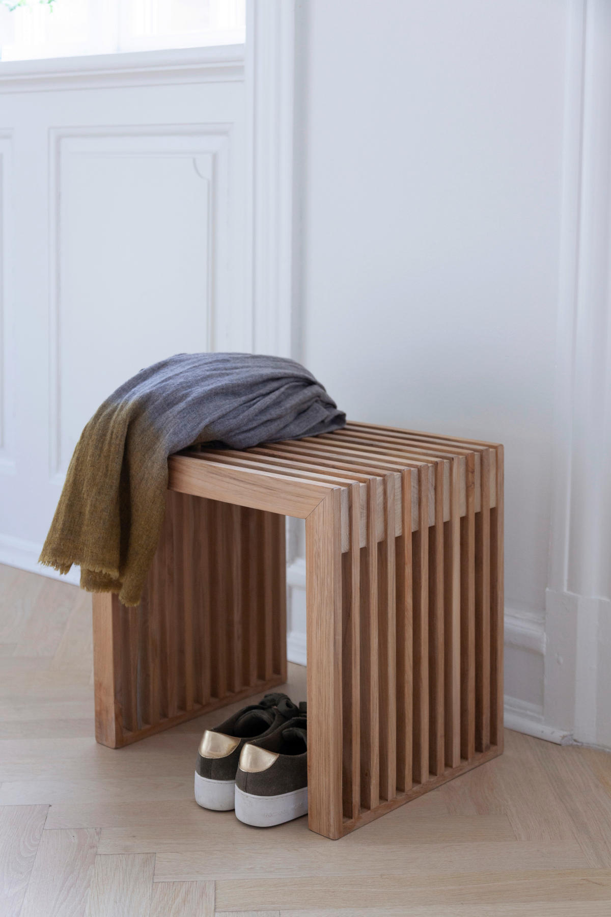 HOCKER Teakholz Teakfarben  - Teakfarben, KONVENTIONELL, Holz (45/43/35cm) - MID.YOU