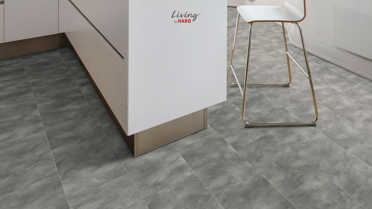 VINYLBODEN  per  m² - Dunkelgrau/Grau, Design, Holzwerkstoff (63,1/31,3/0,65cm) - Living by HARO