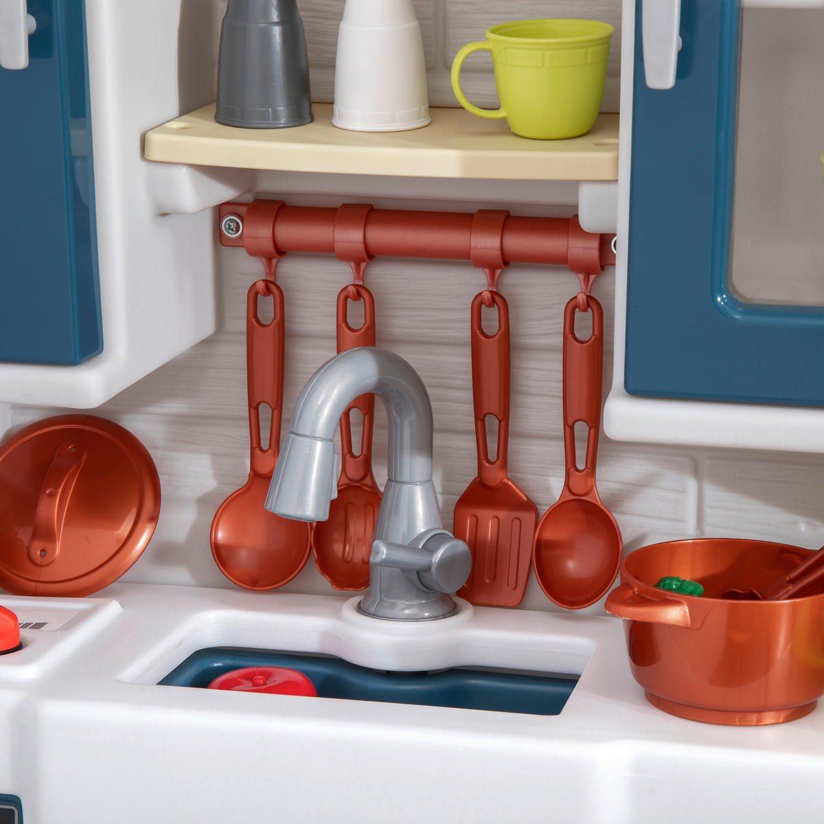 KINDERKÜCHE MODERNES LANDHAUS Modern Farmhouse  - Blau/Weiß, Basics, Kunststoff (76,2/121,9/27,9cm) - Ambia Garden