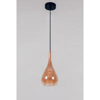 LUSTER     15/31,5/120 cm   - crna/boja ćilibara, Trendi, staklo/metal (15/31,5/120cm)