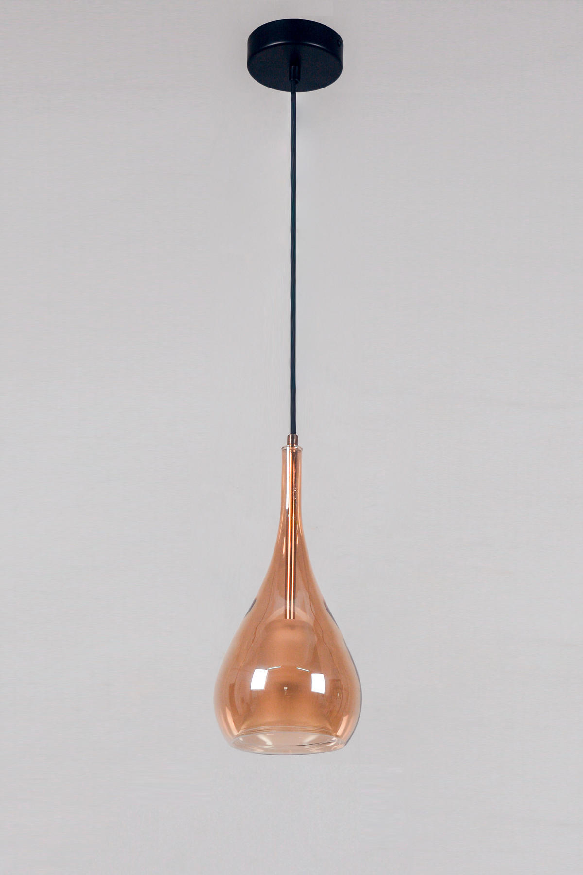 LUSTER     15/31,5/120 cm   - crna/boja ćilibara, Trendi, staklo/metal (15/31,5/120cm)