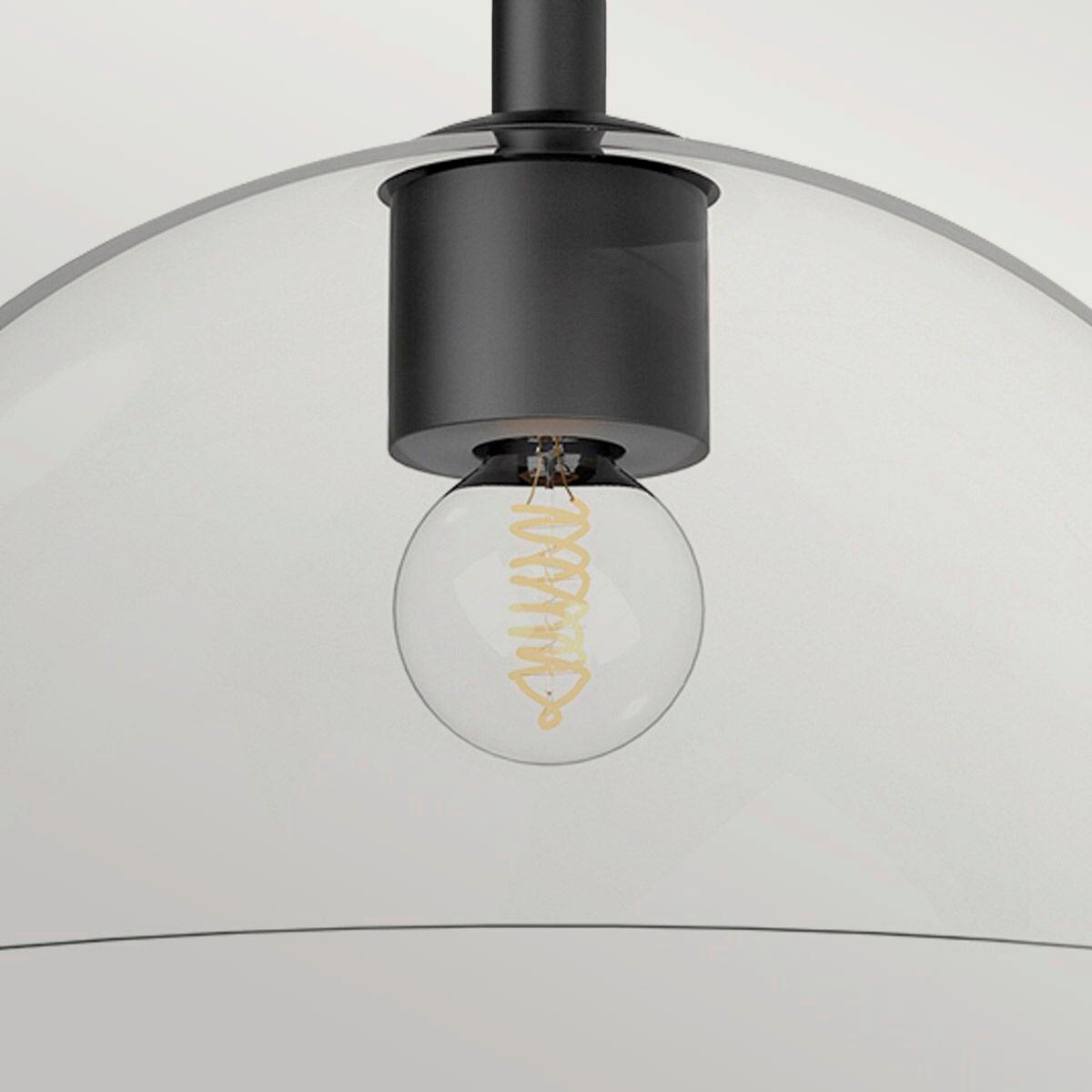 DECKENLEUCHTE 30,5/25,4 cm    - Schwarz, KONVENTIONELL, Glas/Metall (30,5/25,4cm) - Elstead Lighting