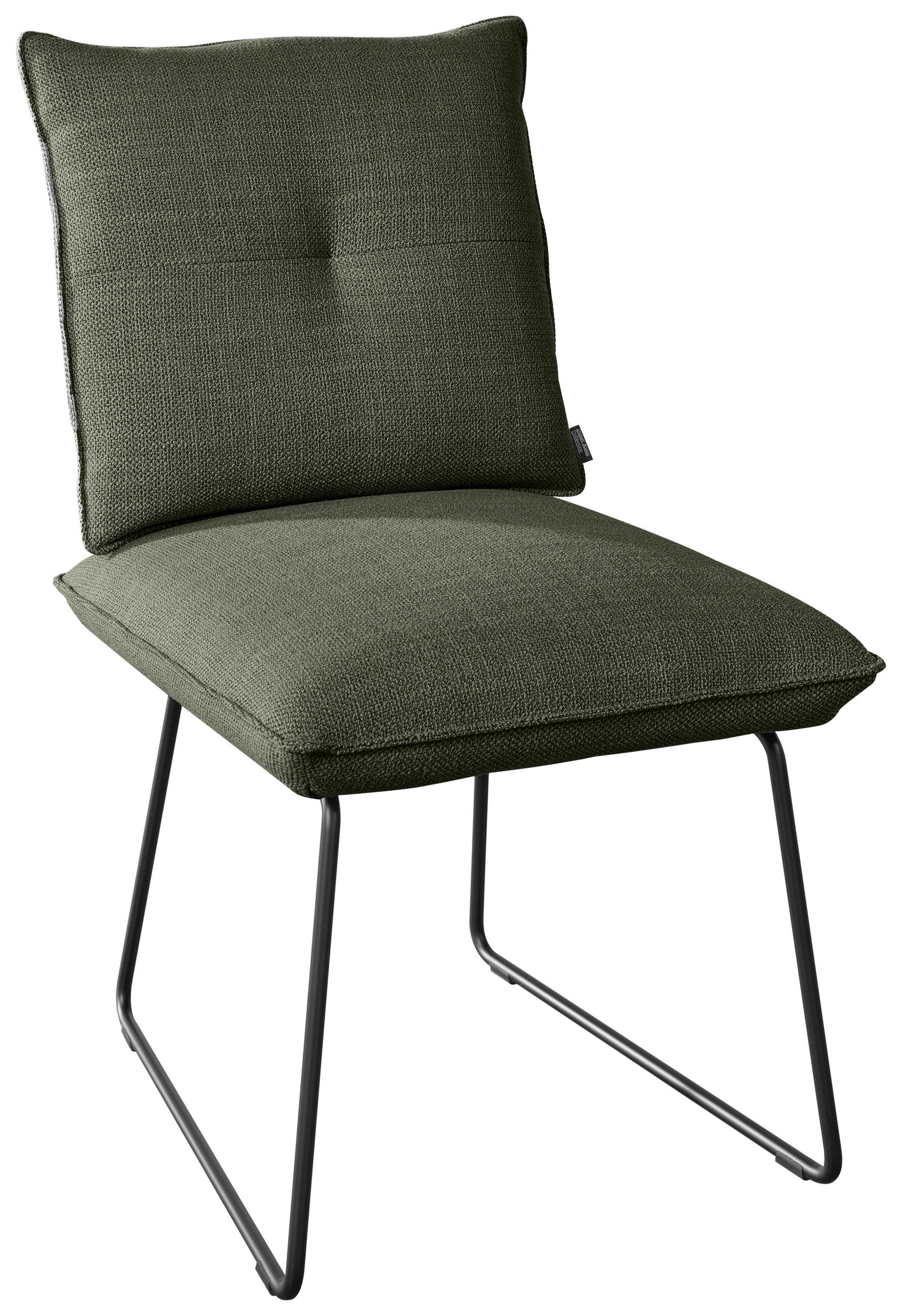 STUHL  in Stahl Struktur Metall, Textil  - Schwarz/Grün, Design, Textil/Metall (51/90/70cm) - Dieter Knoll
