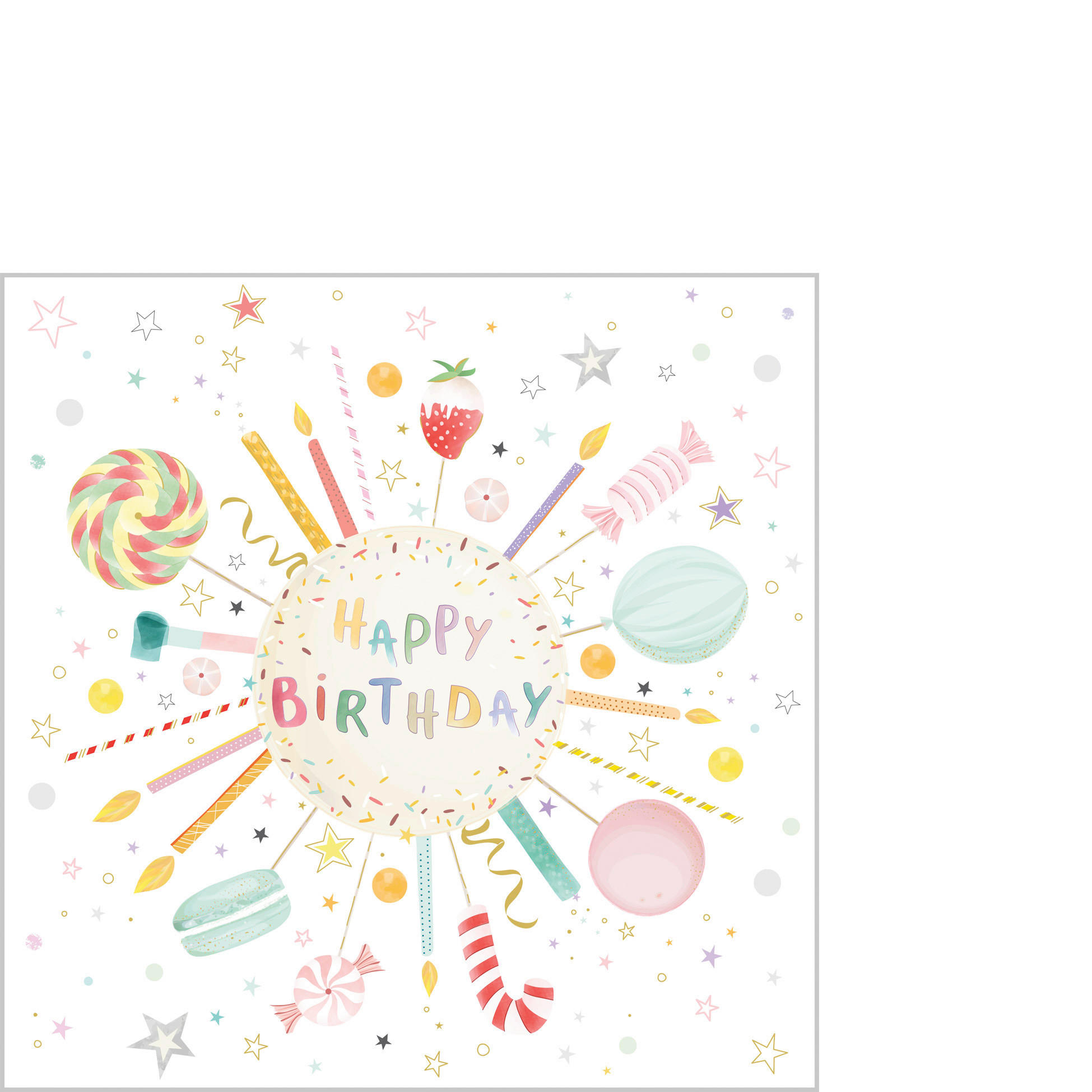 SERVIETTE    - Multicolor, Basics, Papier (17.5/17.5cm) - PPD