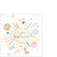 SERVIETTE    - Multicolor, Basics, Papier (17.5/17.5cm) - PPD