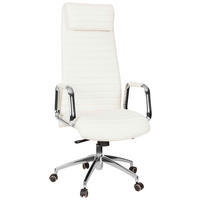 DREHSTUHL  in Lederlook Creme, Silberfarben  - Silberfarben/Creme, MODERN, Leder/Kunststoff (59/139/50cm) - MID.YOU