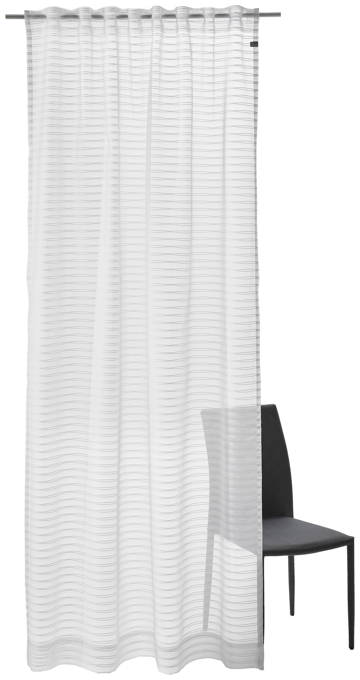 VORHANGSCHAL  transparent  130/250 cm   - Weiß, Design, Textil (130/250cm) - Joop!