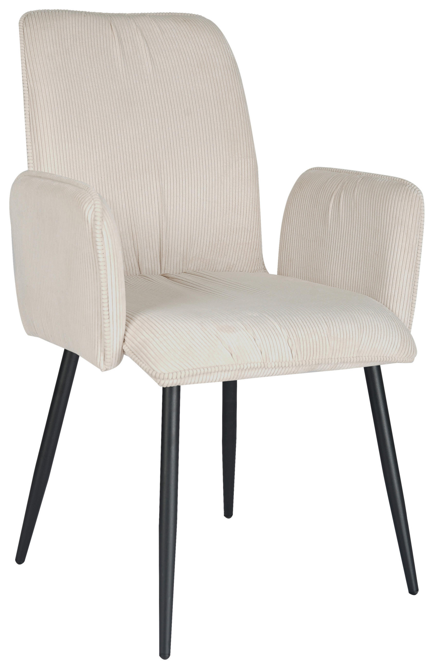 NASLANJAČ, kovina, tekstil črna, bež  - črna/bež, Design, kovina/tekstil (58/90/62cm) - Stylife