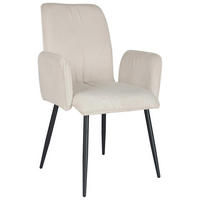 NASLANJAČ, kovina, tekstil črna, bež  - črna/bež, Design, kovina/tekstil (58/90/62cm) - Stylife
