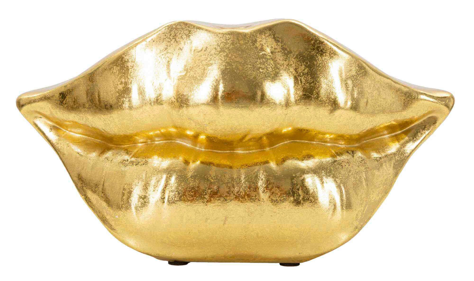 Vase Mouth Lip  - Goldfarben, Basics, Kunststoff (23/12/8cm)