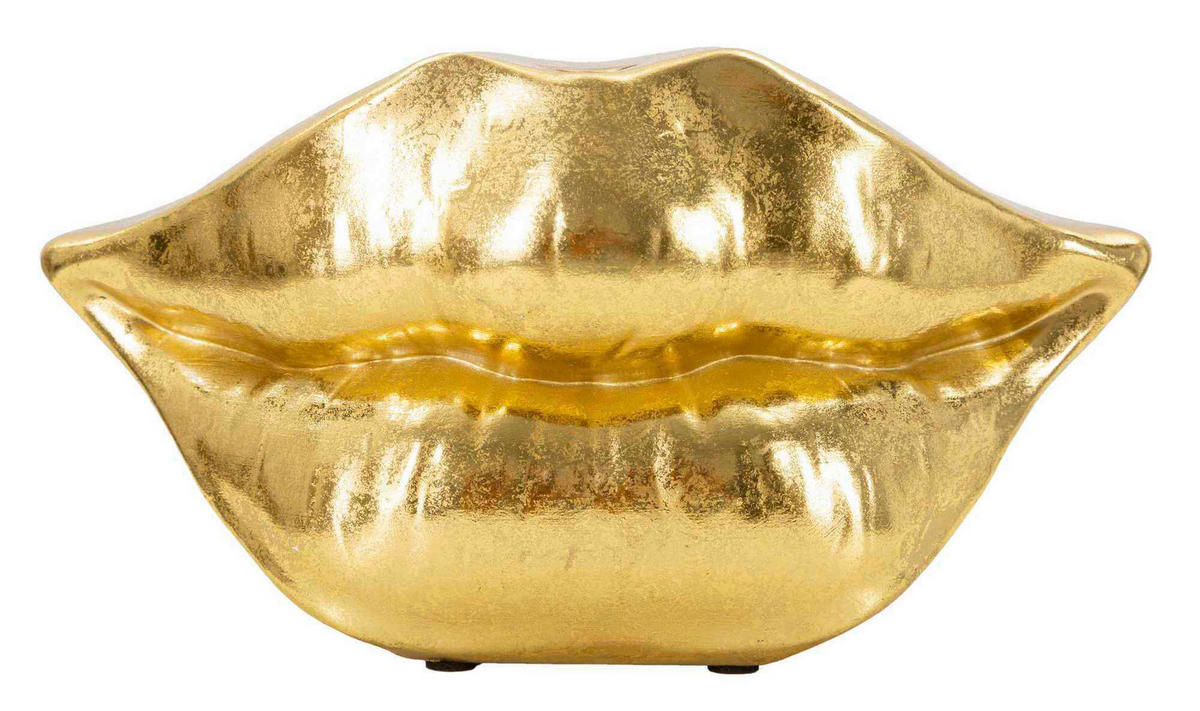 Vase Mouth Lip  - Goldfarben, Basics, Kunststoff (23/12/8cm)