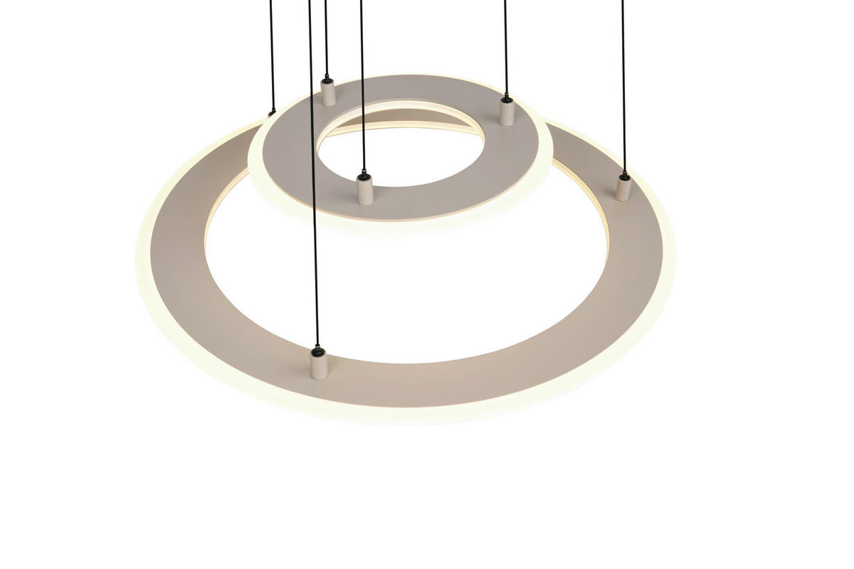 LED-HÄNGELEUCHTE Cromer 72,5/200 cm  - Beige/Grau, Design, Metall (72,5/200cm) - Trio Leuchten