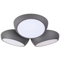 LED-DECKENLEUCHTE Bubbles 52/48,5/12,5 cm   - Anthrazit, LIFESTYLE, Metall (52/48,5/12,5cm) - Novel