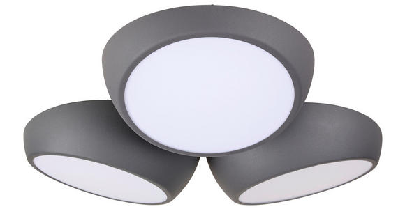 LED-DECKENLEUCHTE 52/48,5/12,5 cm   - Anthrazit, LIFESTYLE, Metall (52/48,5/12,5cm) - Novel