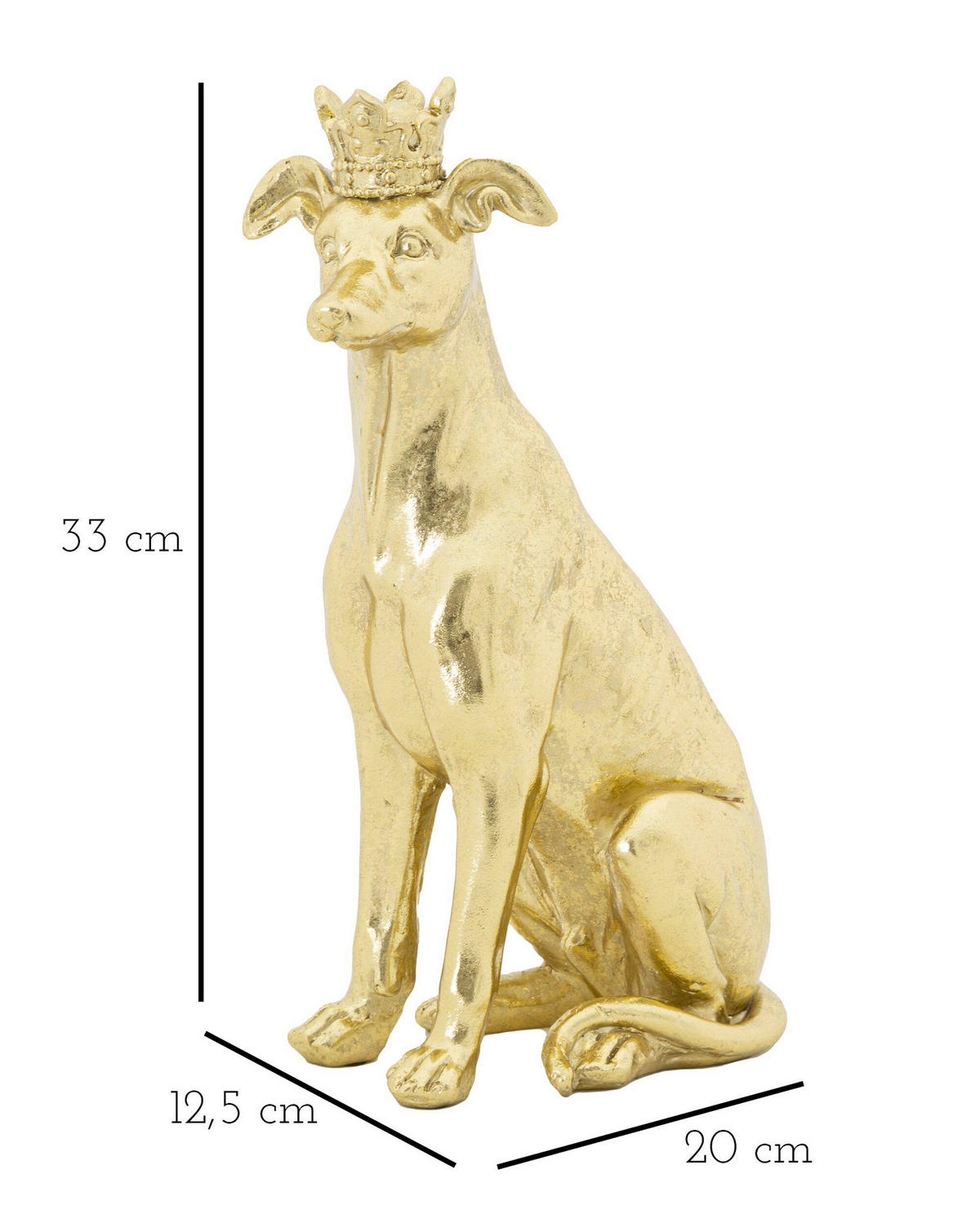 SKULPTUR - Goldfarben, Basics, Kunststoff (20/33/12.5cm)