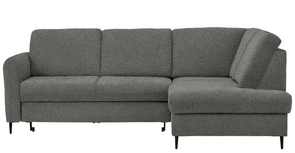 ECKSOFA Dunkelgrau Chenille - Dunkelgrau/Schwarz, MODERN, Holz/Textil (241/184cm) - Carryhome