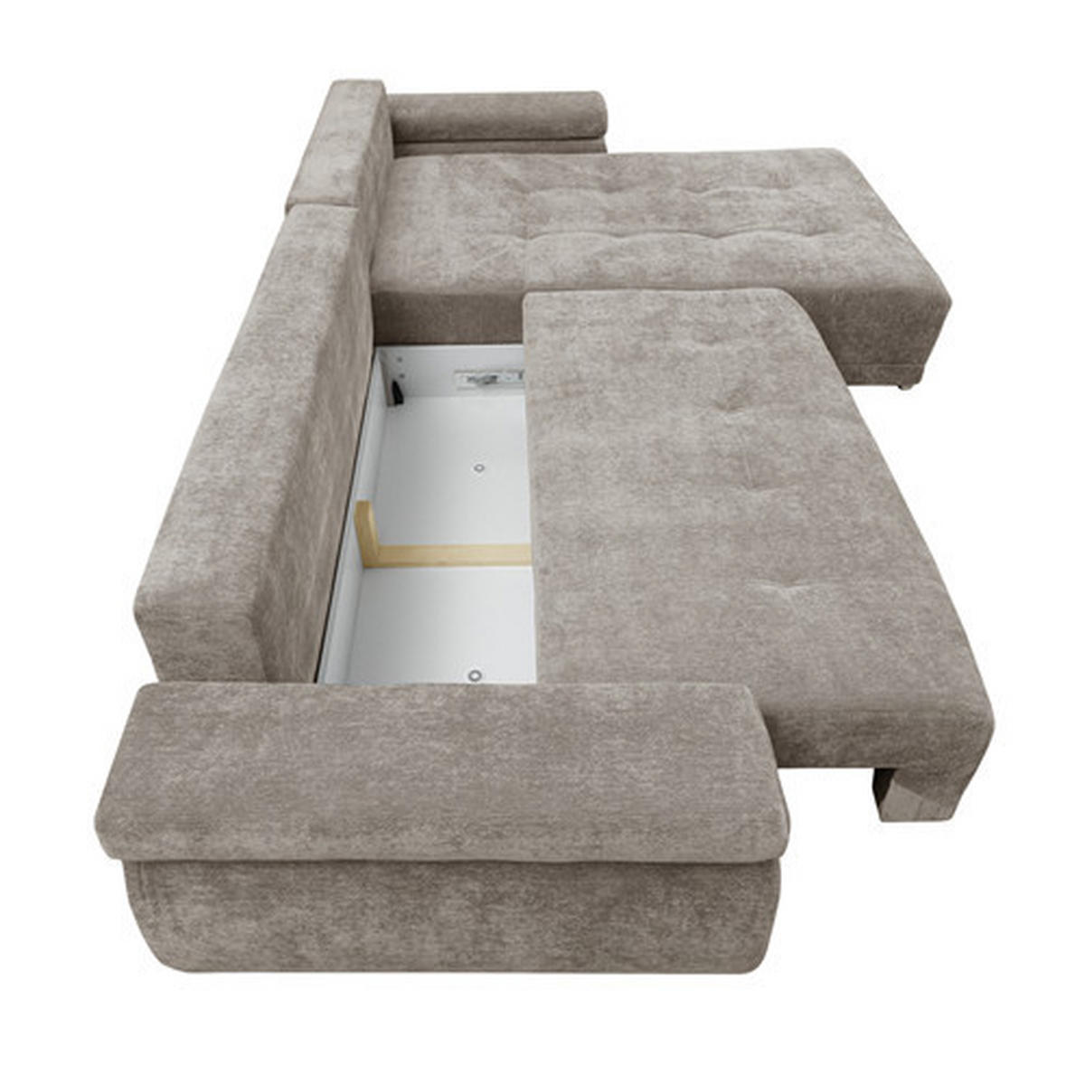 Colțar, textil, bej - bej, Design, textil (315/85/204cm) - Carryhome